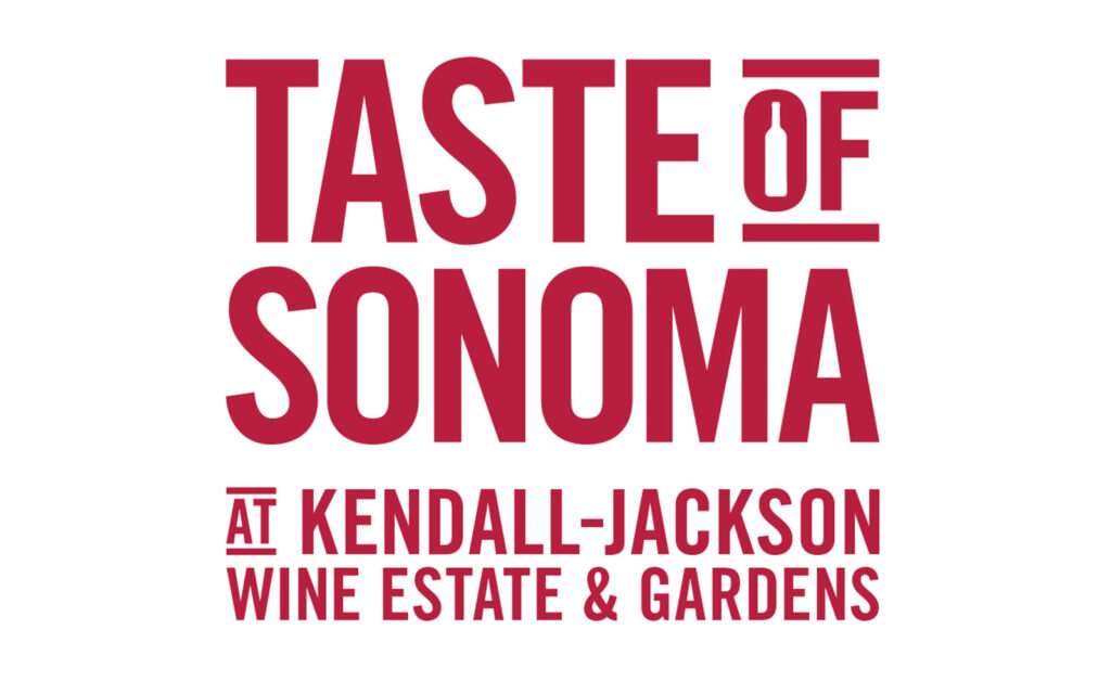 Tase of Sonoma logo with location at Kendall Jackson Wine Estate and Garden